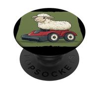 Divertidas ovejas cortadoras de césped reina sobre los pastizales PopSockets PopGrip Adhesivo