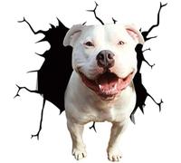 Divertidas Pegatinas 3D Para Perros Y Mascotas, Pegatinas Para Ventanas Rotas Para Cachorros, Pegatinas Para Coche De Bulldog De Simulación 3D, Decoración Del Coche