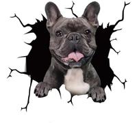 Divertidas Pegatinas 3D Para Perros Y Mascotas, Pegatinas Para Ventanas Rotas Para Cachorros, Pegatinas Para Coche De Bulldog De Simulación 3D, Decoración Del Coche