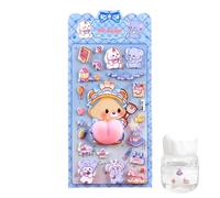 Divertidas Pegatinas - Calcomanías Adhesivas De Dibujos Animados Para Decoración | Pegatinas 3D de Dibujos Animados con Relieve | Para Portátiles Fundas para Móvil Cumpleaños Aula Premios Manualidades