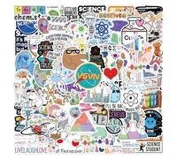 Divertidas pegatinas de biología - Pack de pegatinas educativas científicas, pegatinas humorísticas de biología impermeables | Decoración de cuaderno de química, suministros STEM, regalo orgánico