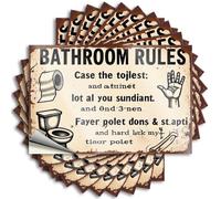 Divertidas pegatinas para parachoques para adultos reglas de baño: usar papel higiénico, al ras después de su uso. 10 pegatinas para parachoques de coches (12 x 18 cm)