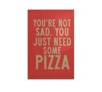 Divertidas pinturas en lienzo para cocina, pizza, inauguración de la casa, restaurante, sala de amantes de la gastronomía, póster para sala de estar, dormitorio, baño, oficina, decoración del hogar