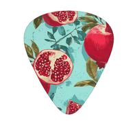 Divertidas púas de guitarra de granada, paquete de 12 con caja de almacenamiento, 3 grosores de 0,46/0,71/0,96 mm, púas ABS para guitarra, ukelele y bajo