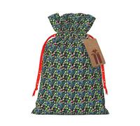 Divertidas raquetas de tenis y pelotas de tenis estampadas, bolsas de Navidad, regalo de vacaciones, sacos de regalo de cumpleaños, Navidad, fiestas