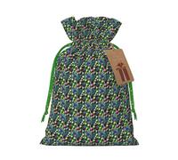 Divertidas raquetas de tenis y pelotas de tenis estampadas, bolsas de Navidad, regalo de vacaciones, sacos de regalo de cumpleaños, Navidad, fiestas