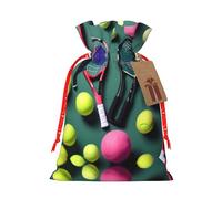 Divertidas raquetas de tenis y pelotas de tenis impresas con cordón, bolsas de regalo para temporada de vacaciones, cumpleaños, aniversarios y cualquier ocasión especial