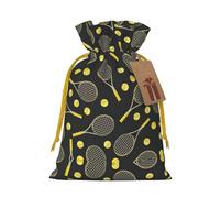Divertidas raquetas de tenis y pelotas de tenis impresas con cordón, bolsas de regalo para temporada de vacaciones, cumpleaños, aniversarios y cualquier ocasión especial
