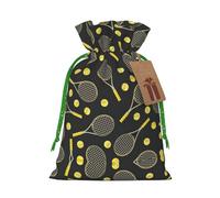 Divertidas raquetas de tenis y pelotas de tenis impresas con cordón, bolsas de regalo para temporada de vacaciones, cumpleaños, aniversarios y cualquier ocasión especial