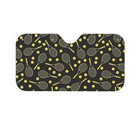 Divertidas Raquetas de Tenis y Pelotas de Tenis Parasol para el Viento del automóvil para camionetas SUV, Bloques Plegables Rayos Ultravioleta Ligero Auto Ventana Delantera Visera Solar Sun HeatSun