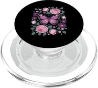 Divertidas Rosas de Mariposa moradas Que Brillan intensamente PopSockets PopGrip para MagSafe