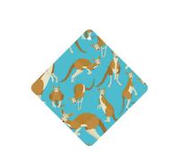 Divertidas tarjetas ambientadoras de coche con diseño de canguro y zoológico, 10 unidades, para hojas colgantes perfumadas para baño, con cuerda
