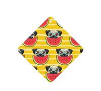 Divertidas tarjetas ambientadoras de coche con estampado de sandía taurina francesa, 10 unidades, para hojas colgantes perfumadas para baño, con cuerda