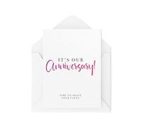 Divertidas tarjetas de aniversario para cónyuge - It's Our Anniversary Time To Shave Your Fanny - Tarjetas groseras para esposa - Tarjetas de novia - CBH2034