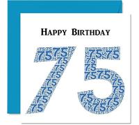 Divertidas tarjetas de cumpleaños 75 para hombres, Shapecloud - Tarjeta de feliz cumpleaños para papá, mamá, bisabuelo, abuelo, niñera, abuela, tío y tía, tarjetas de felicitación de 145 mm, tarjeta