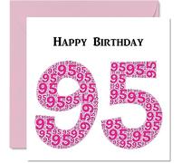 Divertidas tarjetas de cumpleaños 95 para mujer, Shapecloud - Tarjeta de feliz cumpleaños para bisabuelo, abuelo, niñera, abuela, abuela, abuela, abuela, abuela, abuela, papá, mamá, 145 mm x 145 mm,