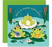 Divertidas tarjetas de cumpleaños de rana para mujeres y hombres, fiesta de rana, tarjeta de feliz cumpleaños para mamá, papá, hermano, hermana, hijo, hija, abuela, abuelo, broma, humor, broma,