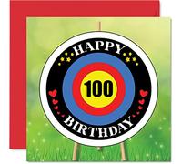 Divertidas tarjetas de cumpleaños número 100 para hombres y mujeres, edad objetivo, tarjeta de feliz cumpleaños para bisabuelo, abuelo, niñera, abuela, abuela, papá, mamá, tarjetas de felicitación de