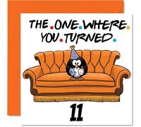 Divertidas tarjetas de cumpleaños número 11 para niños y niñas, The One Where - Divertida tarjeta de cumpleaños para hijo, hija, hermano, hermana, nieto, nieta, sobrina, sobrino, tarjetas de