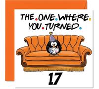 Stuff4 Divertidas tarjetas de cumpleaños número 17 para niños y niñas, The One Where - Divertida tarjeta de cumpleaños para hijo, hija, hermano, hermana, nieto, nieta, sobrina, sobrino, tarjetas de