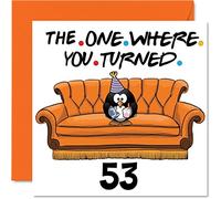 Divertidas tarjetas de cumpleaños número 53 para hombres y mujeres - The Where - Divertida tarjeta de cumpleaños para papá, mamá, abuelo, niñera, abuela, tío, tía, primo amigo, tarjetas de