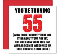 Divertidas tarjetas de cumpleaños número 55 para hombres y mujeres, divertida tarjeta de cumpleaños para papá, mamá, abuelo, niñera, abuela, tío, tía, primo, amigo, 145 mm, tarjetas de felicitación