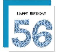 Divertidas tarjetas de cumpleaños número 56 para hombres - Shapecloud - Tarjeta de feliz cumpleaños para papá, mamá, abuelo, niñera, abuela, tío, tía, primo amigo, tarjetas de felicitación de 145 mm,