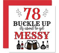 Divertidas tarjetas de cumpleaños número 78 para hombres y mujeres, con hebilla, tarjeta de feliz cumpleaños para papá, mamá, bisabuelo, abuelo, niñera, abuela, tío y tía, tarjetas de felicitación de