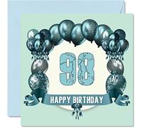 Divertidas tarjetas de cumpleaños número 98 para hombres, globos de cumpleaños, tarjeta para abuelo, papá, abuela, abuela, mamá, niñera, abuelo, abuela, abuela, abuela, abuela, abuela, abuela, abuela,