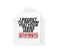 Divertidas tarjetas de cumpleaños para amigos y familiares - I Regret to Inform You Your Teens Have Expir, tarjeta de 20 cumpleaños - CBH2024