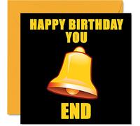 Divertidas tarjetas de cumpleaños para hombres y mujeres, con extremo de campana, tarjetas de cumpleaños groseras para hermano, hermana, amigo, colega, trabajo, madre, papá, tarjetas de felicitación de 145 x 145 mm, humor de broma 30, 40, 50 cumpleaños