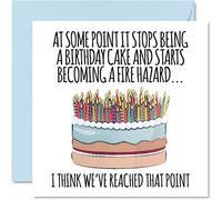 Divertidas tarjetas de cumpleaños para hombres y mujeres, peligro de incendio, tarjeta de cumpleaños grosera para mamá, papá, hermana, hermano, hija, hijo, abuelo y abuela, tarjetas de felicitación de
