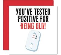 Divertidas tarjetas de cumpleaños para hombres y mujeres, positivas para ser viejos, tarjetas cumpleaños groseras para mamá, papá, hermano, hermana, hijo, hija, 145 mm x 145 mm, regalo cumpleaños