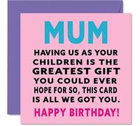 Divertidas tarjetas de cumpleaños para mamá, el mejor regalo para mamá, tarjeta de feliz cumpleaños para mamá de hija hijo, regalos de cumpleaños para madre, tarjetas de felicitación de 145 mm x 145