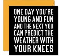 Divertidas tarjetas de cumpleaños para mujeres y hombres, rodillas predicen el clima, tarjetas de cumpleaños groseras para él, ella, mamá, papá, hermano, hermana, amigo, colega, 145 mm, broma, humor,