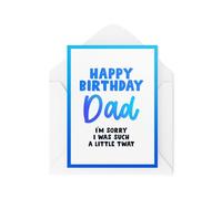 Divertidas tarjetas de cumpleaños para papá - I'm Sorry I Was Such a Little Tw*t - Tarjetas de Jokey Sweary - Tarjetas humorísticas para adultos - Tarjetas divertidas para papá - CBH1961