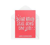 Divertidas tarjetas de felicitación de novedad | tu... todavía hace el trabajo | aniversario novio de novia marido de esposa broma divertida | CBH1229