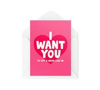 Divertidas tarjetas de felicitación novedosas | Quiero que pongas una carga de lavado | San Valentín Novio, Esposa, Marido, Bromas Divertidas | CBH1322