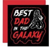 Divertidas tarjetas de feliz cumpleaños para papá - Mejor papá en la galaxia - Tarjeta de broma para el día del padre de hijo e hija, regalos de cumpleaños del padre, tarjetas de felicitación para el