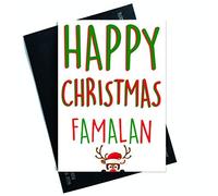 Divertidas tarjetas de Navidad de la familia Feliz Navidad Famalan Feliz Navidad Tarjetas de Navidad Tarjetas de la tía Tarjetas de tío Tarjetas de Navidad Mamá Papá Tarjetas PC559