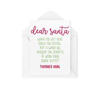 Divertidas tarjetas de Navidad | Tarjeta de felicitación de Papá Noel cuando llegues aquí ¿Podrías usted? Para ella y él bromas novedosas bromas para adultos festivas Sweary Sarcasmo | CBH719