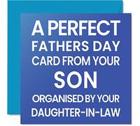 Divertidas tarjetas para el día del padre para papá, organizadas por - Tarjeta de broma feliz del día del padre para papá de parte de hijo e hija, regalos groseros para padre, tarjetas de felicitación