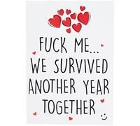 Divertidas tarjetas, San Valentín, aniversario, tarjetas de cumpleaños, esposa, esposa, novio, novia, novia, novia, dulces, graciosas tarjetas de supervivencia otro año PC205