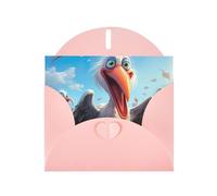 Divertidas tarjetas y sobres en blanco con estampado de pelícano de 5 x 6 pulgadas para invitaciones de cumpleaños de boda y todas las ocasiones