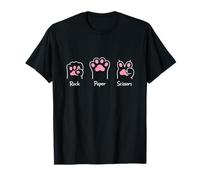 Divertidas Tijeras de Papel con diseño de Pata de Gato Adorable Camiseta