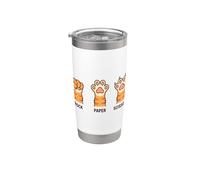 Divertidas tijeras de papel para amantes de los gatos, garras aterradoras, patas humorísticas Vaso térmico de acero inoxidable de doble pared
