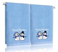 Divertidas toallas de mano de muñeco de nieve de Navidad para baño, cocina, 100 % algodón, suaves, absorbentes, para invierno, vacaciones, decoración bonita, divertidos regalos de Navidad secretos de