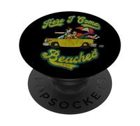 Divertidas Vacaciones Camping Senderismo RV Camper Beach Trip PopSockets PopGrip Adhesivo