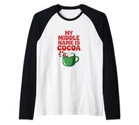 Divertidas Vacaciones de Invierno Mi Segundo Nombre es Cacao Camiseta Manga Raglan