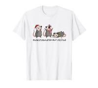Divertidas Vacaciones de Navidad de zarigüeya sobreestimuladas Pero Festivas Camiseta